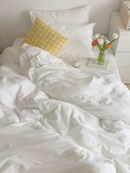 Minimalist Organic Percale Cotton Duvet Cover Set