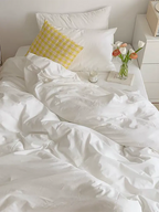 Minimalist Organic Percale Cotton Duvet Cover Set