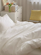 Minimalist Organic Percale Cotton Duvet Cover Set