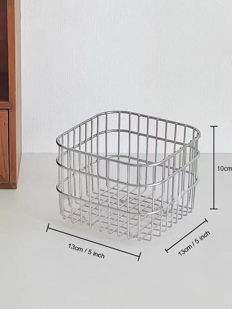 Modern Sliver Desk Storage Basket