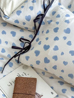 Moody Heart printed bedding set by Breezora featuring soft fabric and artistic heart designs in rich colors.