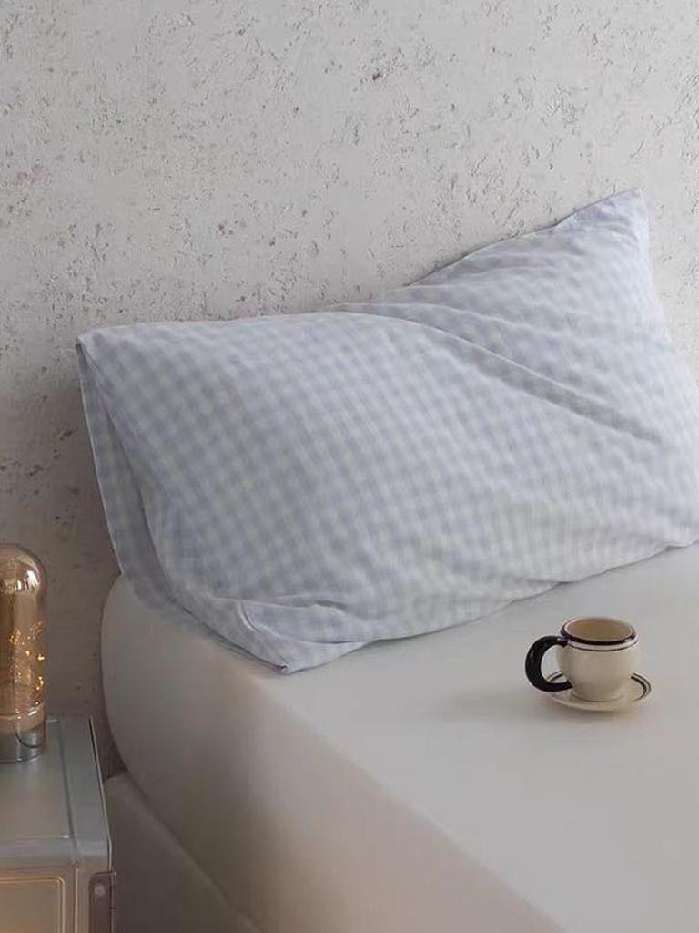 Multicolor Cotton Gingham Pillowcase