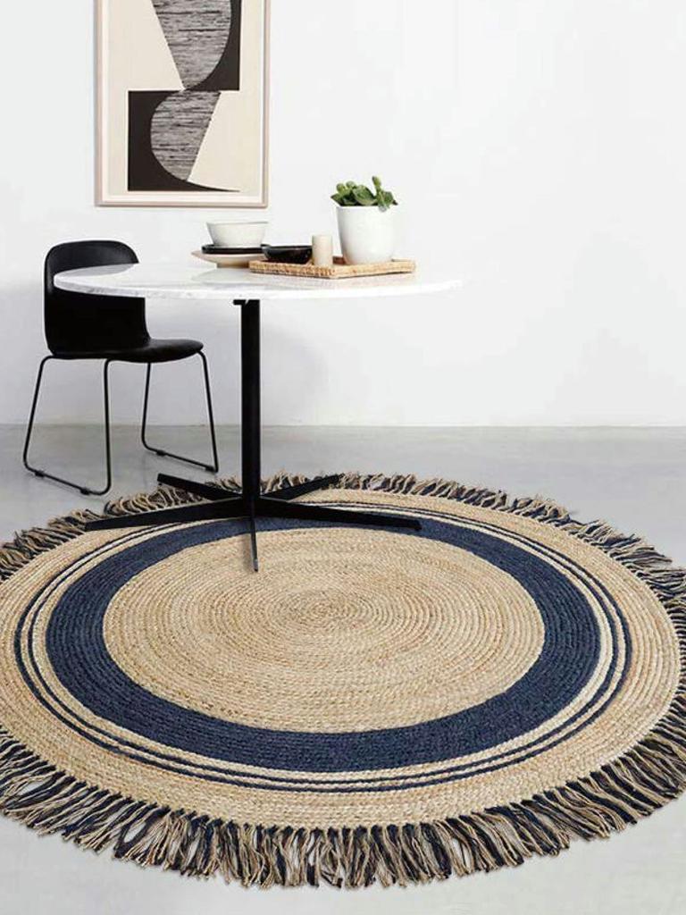 Nautical Fringe Jute Round Rug