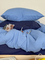 Neutral Striped Bedding Set