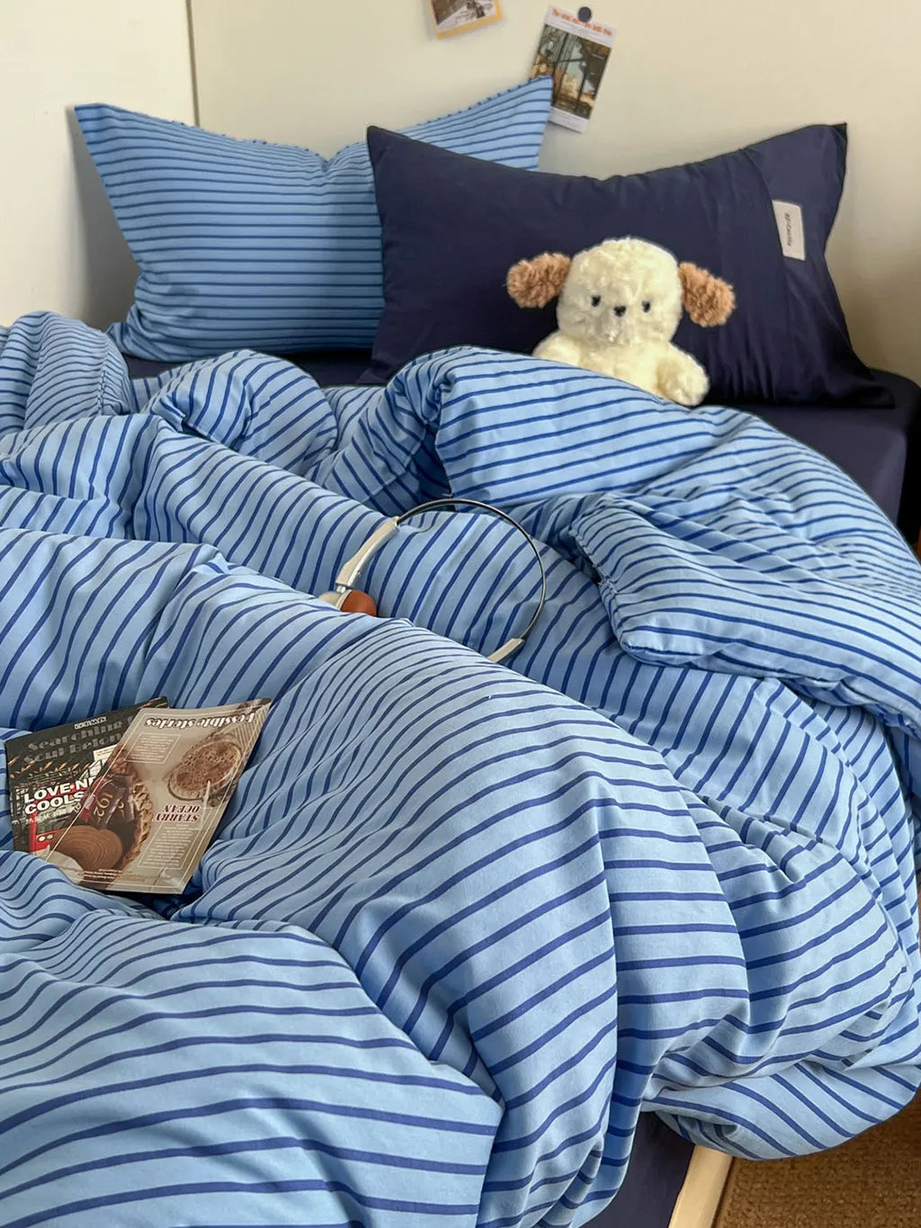 Neutral Striped Bedding Set
