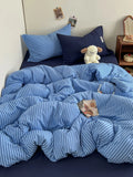 Neutral Striped Bedding Set