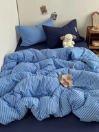 Neutral Striped Bedding Set
