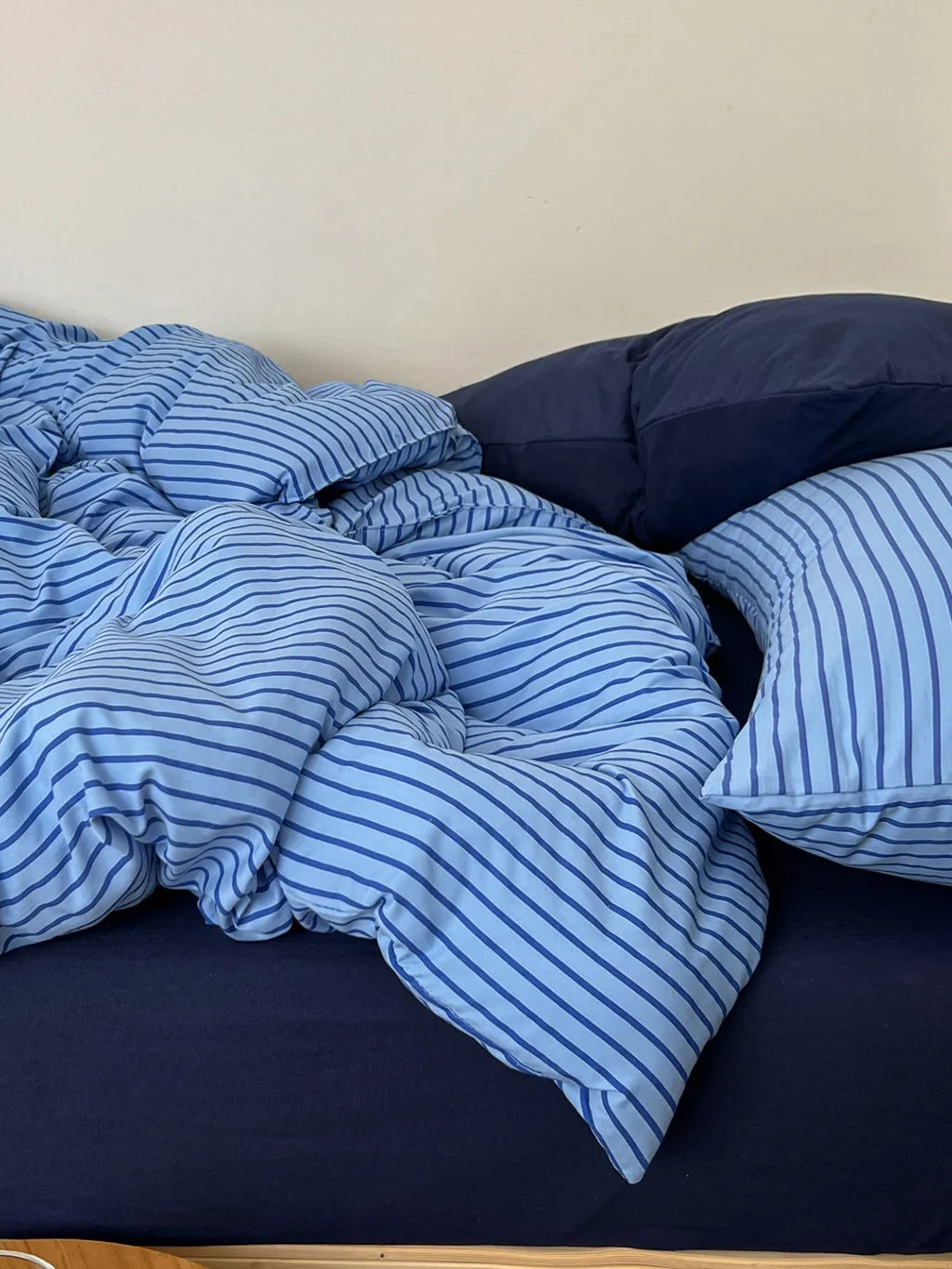 Neutral Striped Bedding Set