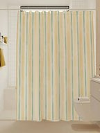 Artisan Brushstroke Watercolor Striped Shower Curtain
