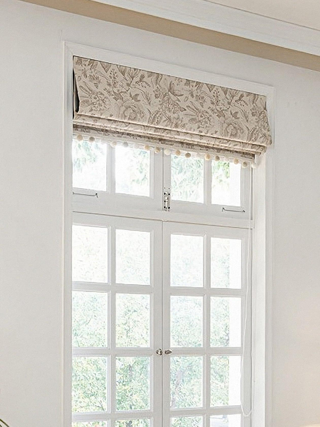 Vintage Toile Linen Blackout Roman Shade