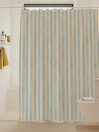 Artisan Brushstroke Watercolor Striped Shower Curtain