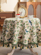 Morning Songbird Tapestry Tablecloth