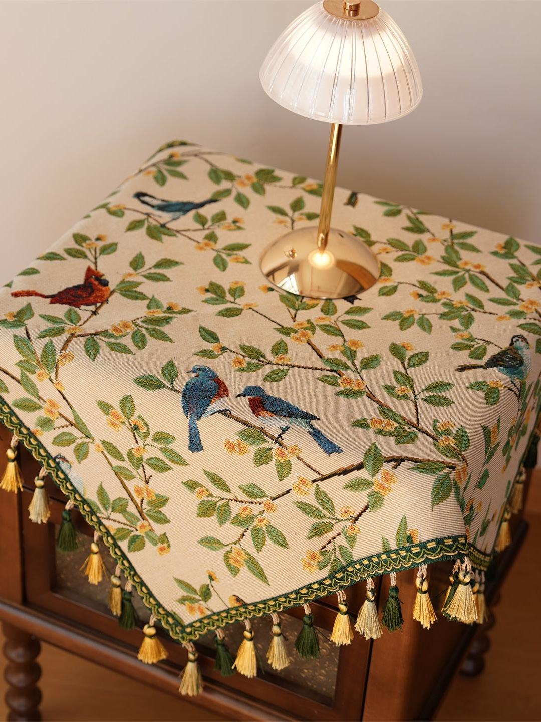 Morning Songbird Tapestry Tablecloth