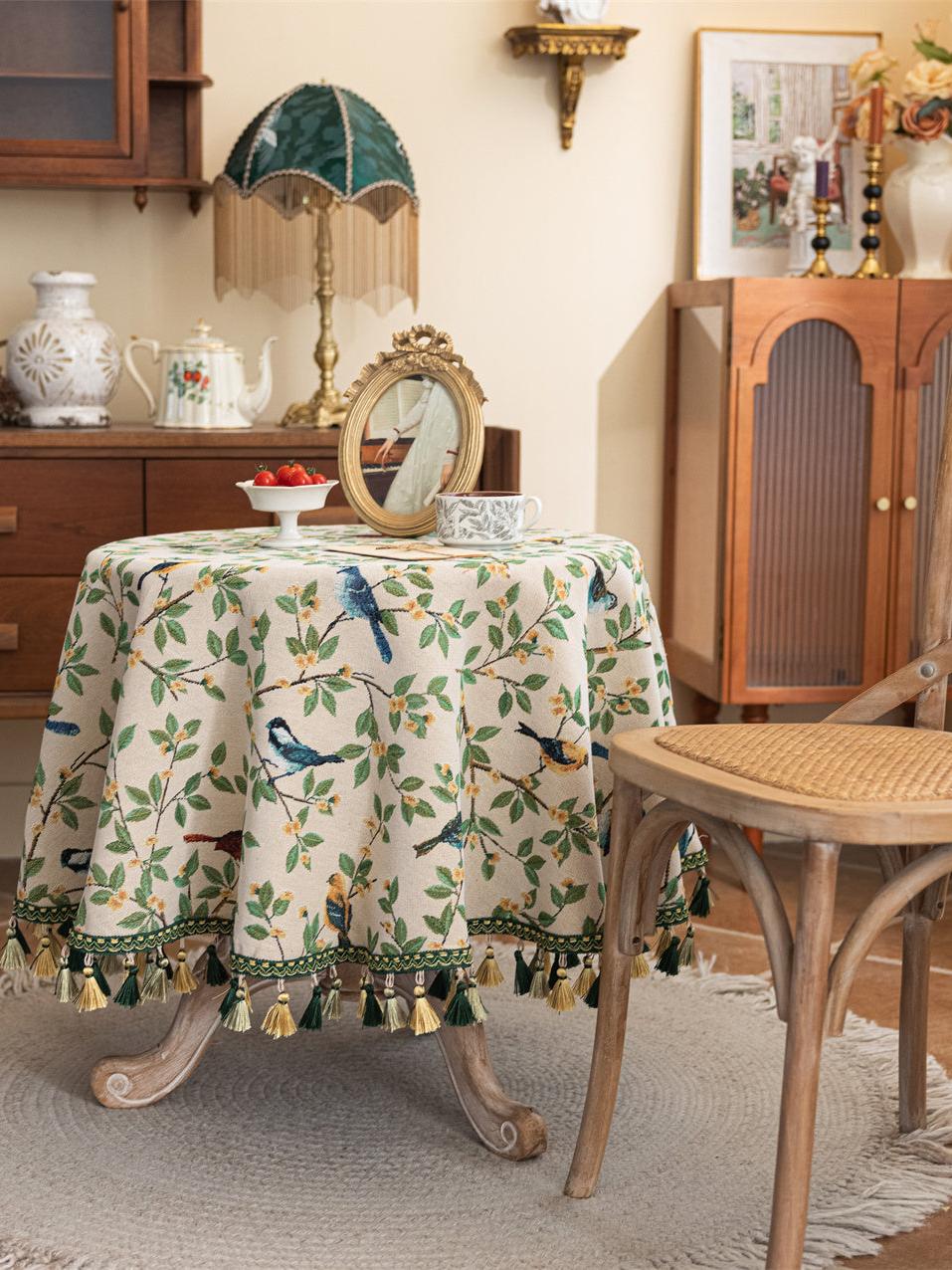 Morning Songbird Tapestry Tablecloth