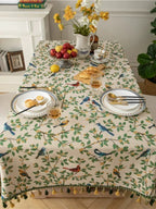 Morning Songbird Tapestry Tablecloth