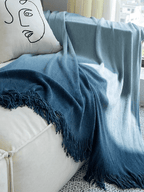 Ocean Ombre Blanket with Tassel