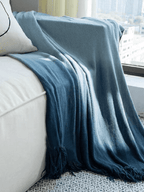 Ocean Ombre Blanket with Tassel