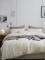 Organic Cream Seersucker Duvet Cover