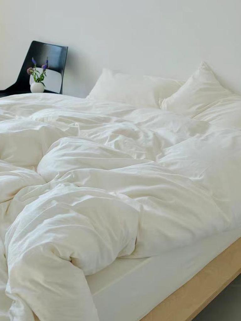 Pastel Color Duvet Cover - White