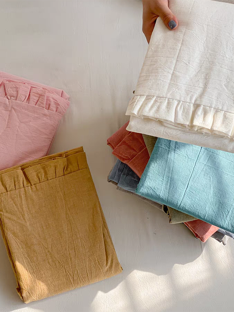 Pastel Pillowcase with Ruffle (6 colors)