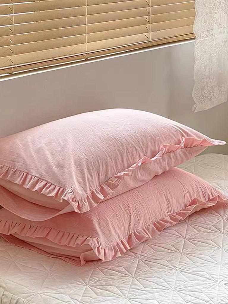 Pastel Pillowcase with Ruffle (6 colors)