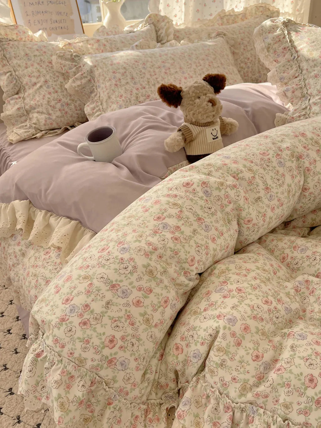 Pastoral Botanical Printed Bedding Set