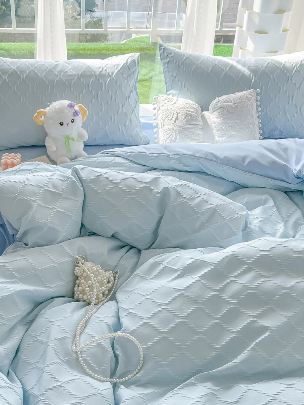 Playful Jacquard Duvet Cover