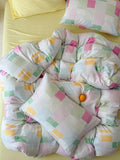 Playful Patchwork Style Stripes & Gingham Bedding Set