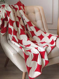 Poker Diamond Knitted Throw Blanket