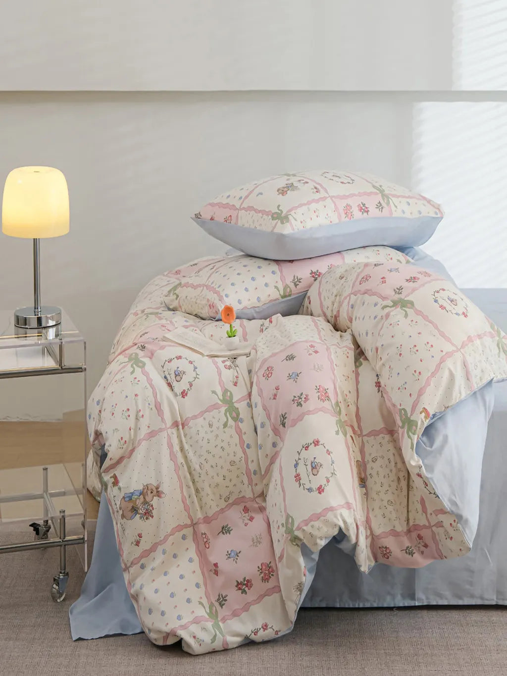 Poppy Patchwork Style Bedding Set