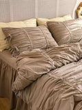 Princess Ruched Duvet Cover - Brown