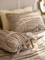 Princess Ruched Duvet Cover - Brown