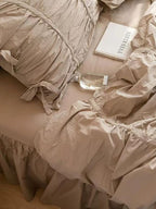 Princess Ruched Duvet Cover - Brown