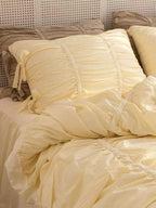 Princess Ruched Bedding Set - Yellow