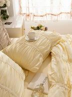 Princess Ruched Bedding Set - Yellow