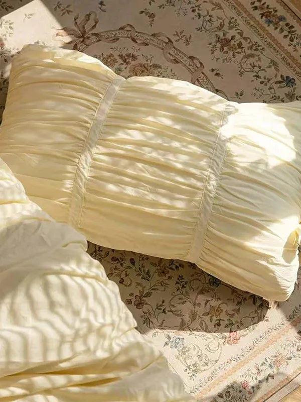 Princess Ruched Bedding Set - Yellow