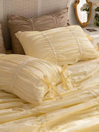 Princess Ruched Bedding Set - Yellow