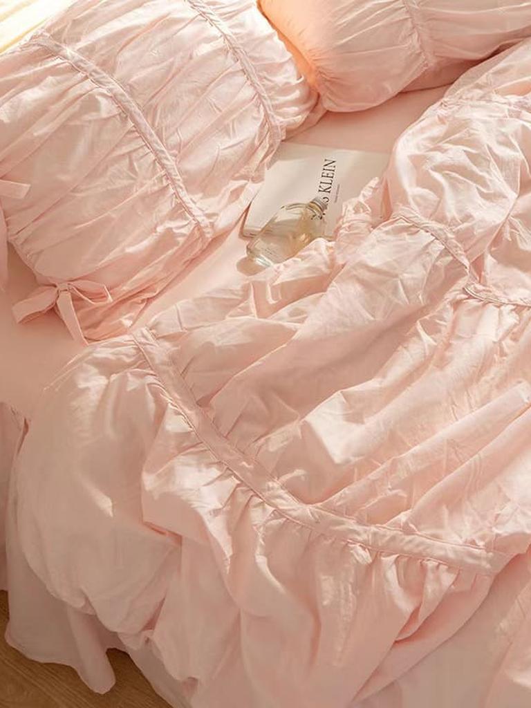 Princess Ruched Duvet Cover - White