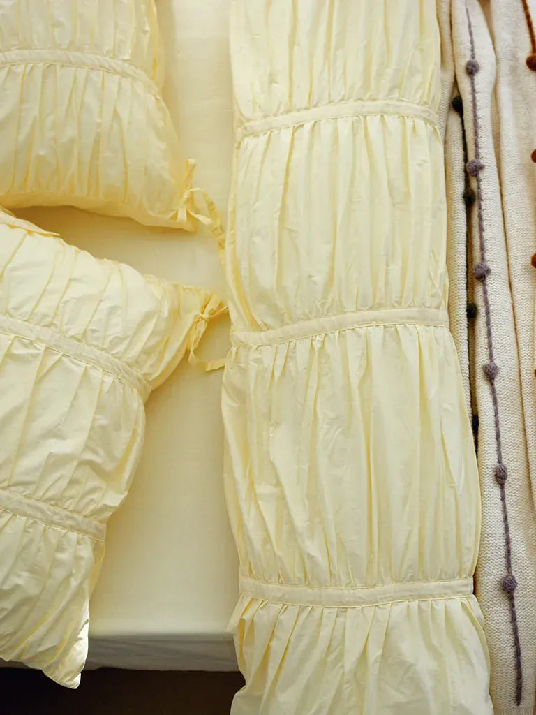 Princess Ruched Duvet Cover - White