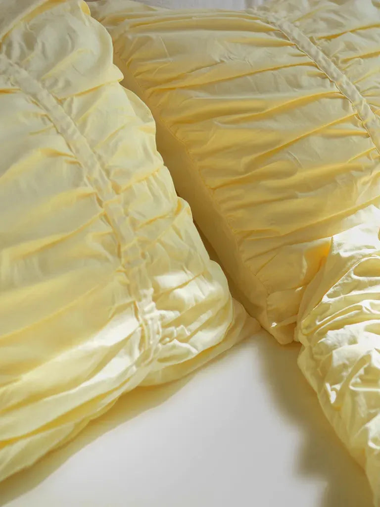Princess Ruched Duvet Cover - White