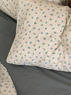 Retro Blue Ditsy Floral Duvet Cover