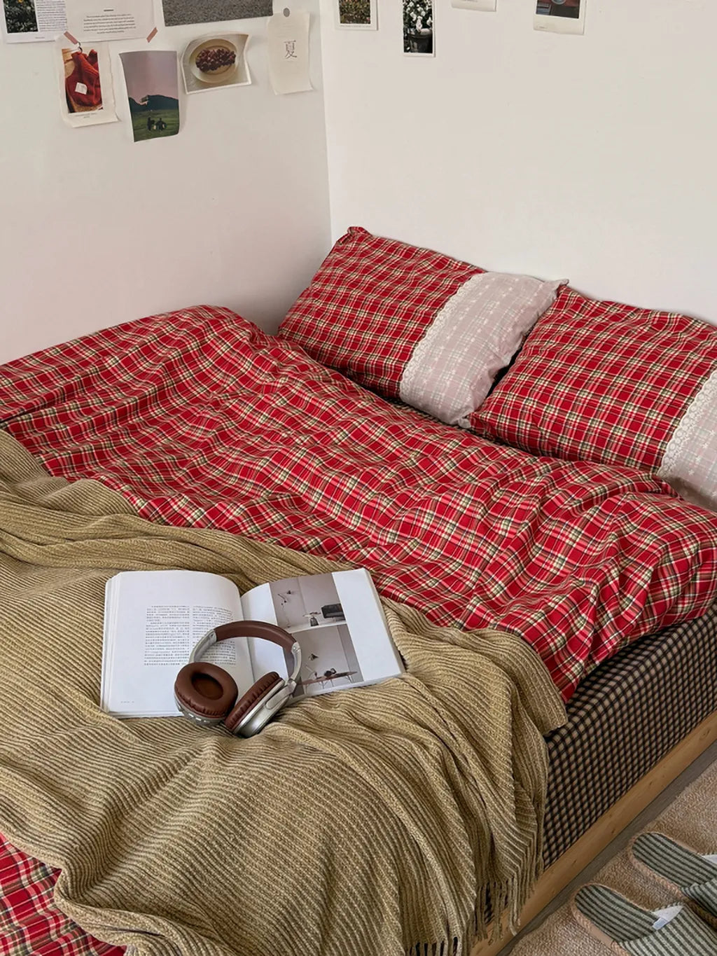 Retro Plaid Duvet Cover