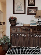 Retro Polka Dot Coffee Curtain