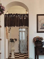 Retro Polka Dot Coffee Curtain