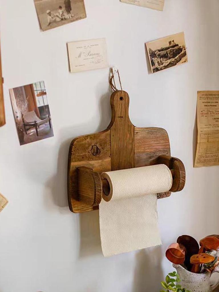 Retro Wooden Multipurpose Paper Holder