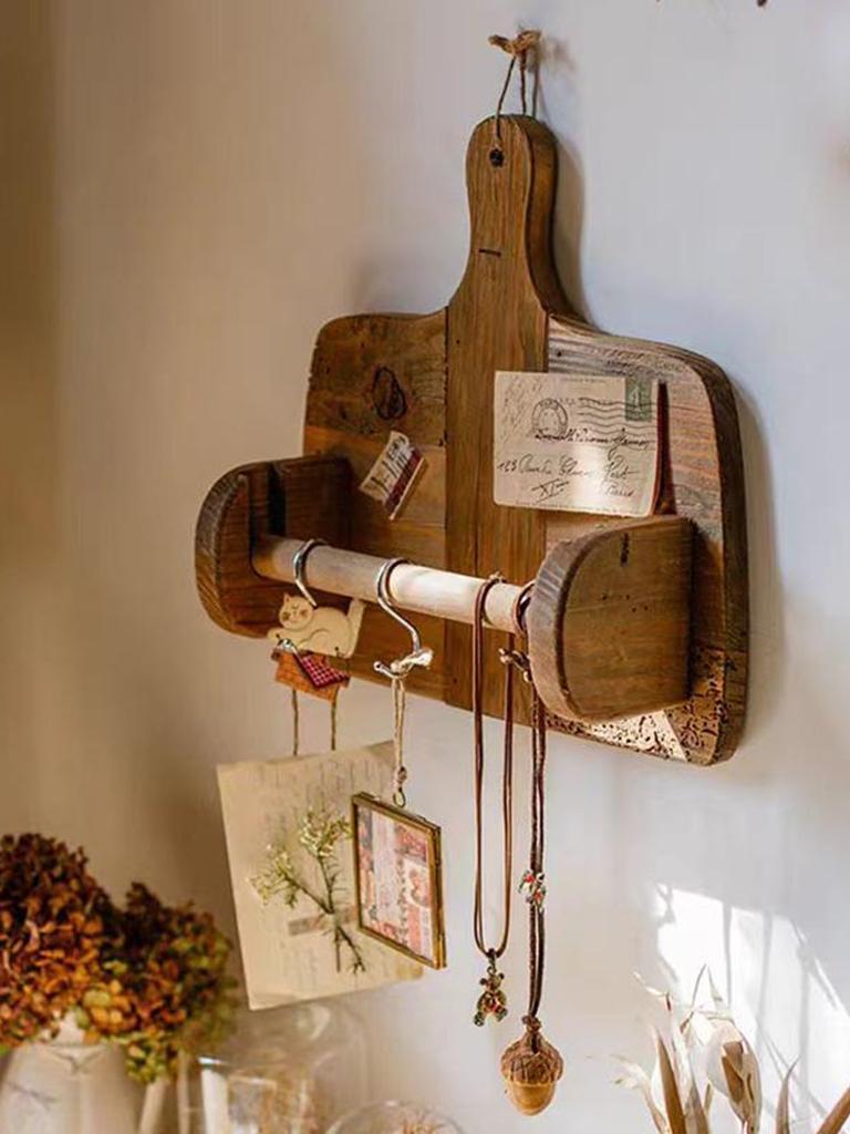 Retro Wooden Multipurpose Paper Holder