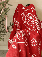 Reversible Christmas Feather Yarn Blanket