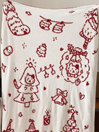 Reversible Christmas Feather Yarn Blanket