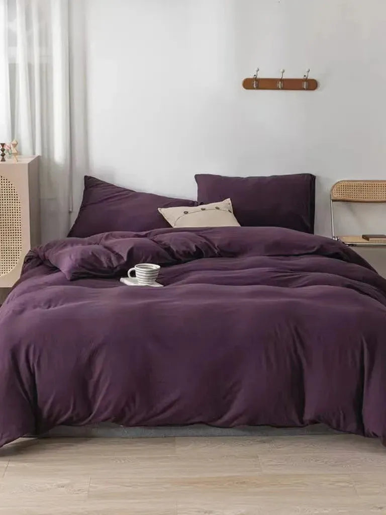 Royal Purple Jersey Knit Duvet Cover