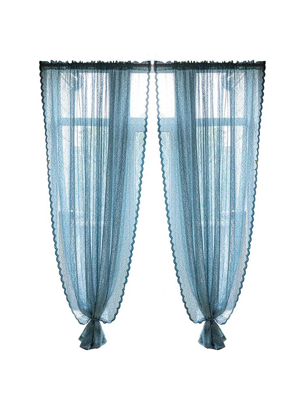 Scallpoed Lace Sheer Curtain
